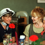 First Lady of Iowa, Christie Vilsack, and Shelley Fabares visit at the 1999 Donna Reed Performing Arts Festival