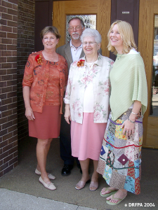 Penny Stigers, Tony Owen, Jr., Violet Lindsay, and Kerry Remsen open the Donna Reed Heritage Museum in 2004.